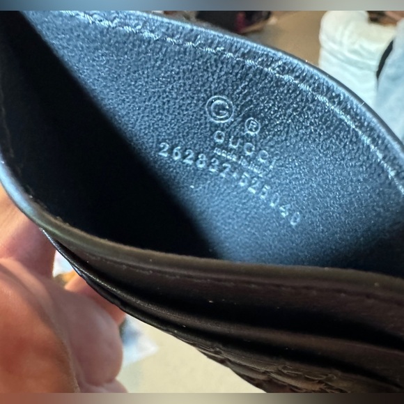 Gucci Guccissima card holder Black Brand New - Picture 3 of 5